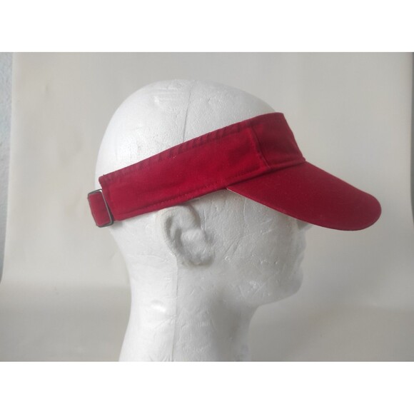 Polo Ralph Lauren Hat Visor Strap Back Red Embroidered Pony Golf - Picture 3 of 7